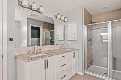 65 Sunrise Crescent, Cochrane, AB - Indoor Photo Showing Bathroom