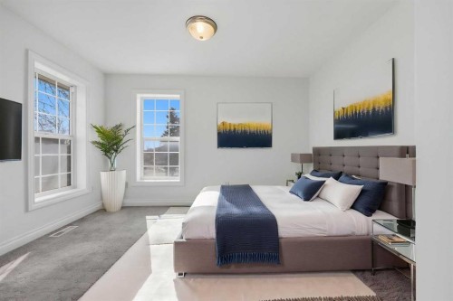 172 Somme Manor Sw, Calgary, AB - Indoor Photo Showing Bedroom