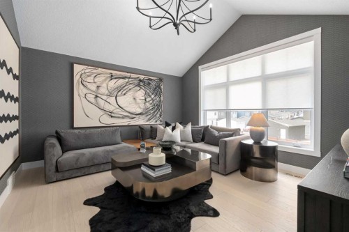 110 Herron Way Ne, Calgary, AB - Indoor Photo Showing Living Room