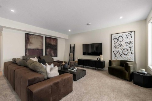 110 Herron Way Ne, Calgary, AB - Indoor Photo Showing Living Room