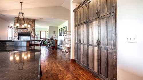 3100 Range Road 254, Strathmore, AB - Indoor With Fireplace