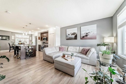288 Copperstone Cove Se, Calgary, AB - Indoor Photo Showing Living Room
