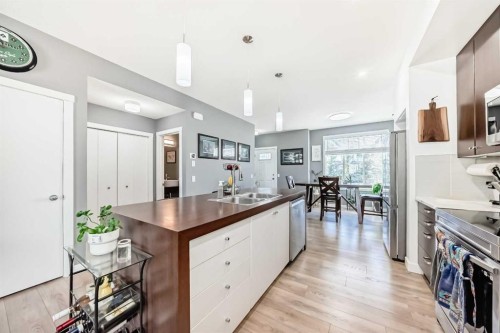 288 Copperstone Cove Se, Calgary, AB - Indoor Photo Showing Kitchen With Double Sink