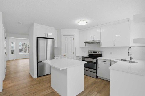 137 Taravista Crescent Ne, Calgary, AB - Indoor Photo Showing Kitchen With Stainless Steel Kitchen With Double Sink With Upgraded Kitchen