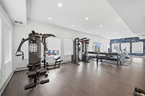 2303-76 Cornerstone Passage Ne, Calgary, AB - Indoor Photo Showing Gym Room