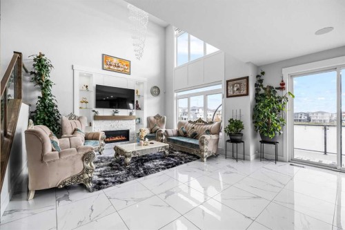 45 Waterford Terrace, Chestermere, AB - Indoor With Fireplace