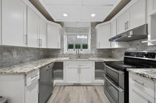 55 Millrise Way Sw, Calgary, AB - Indoor Photo Showing Kitchen With Upgraded Kitchen