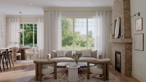 654 27 Avenue Nw, Calgary, AB - Indoor Photo Showing Other Room With Fireplace