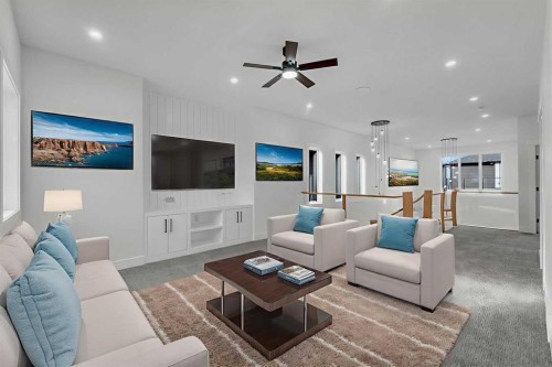 18 South Shore Road, Chestermere, AB - Indoor Photo Showing Living Room