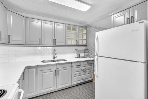 1101-1540 29 Street Nw, Calgary, AB - Indoor Photo Showing Kitchen With Double Sink