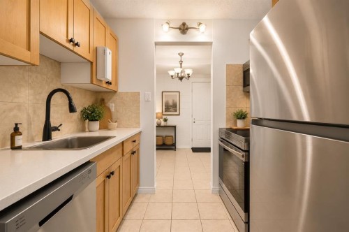 101-2111 14 Street, Calgary, AB - Indoor Photo Showing Kitchen With Upgraded Kitchen