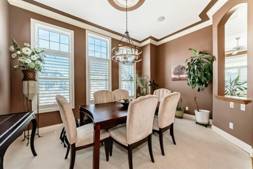 33 Evergreen Common Sw, Calgary, AB - Indoor Photo Showing Dining Room
