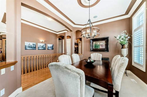 33 Evergreen Common Sw, Calgary, AB - Indoor Photo Showing Dining Room
