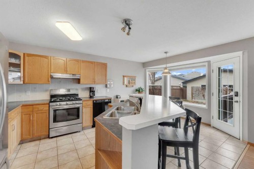 52 Covewood Green Ne, Calgary, AB - Indoor Photo Showing Kitchen With Double Sink