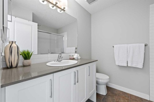 126 Seton Passage Se, Calgary, AB - Indoor Photo Showing Bathroom