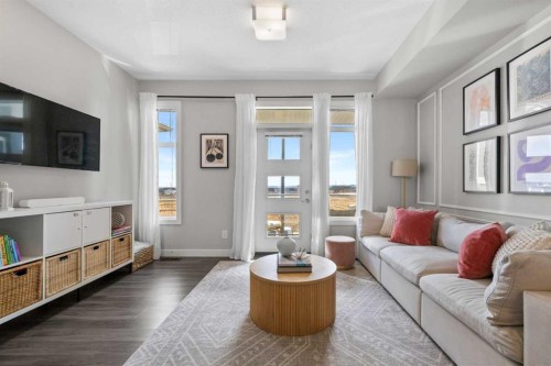 126 Seton Passage Se, Calgary, AB - Indoor Photo Showing Living Room