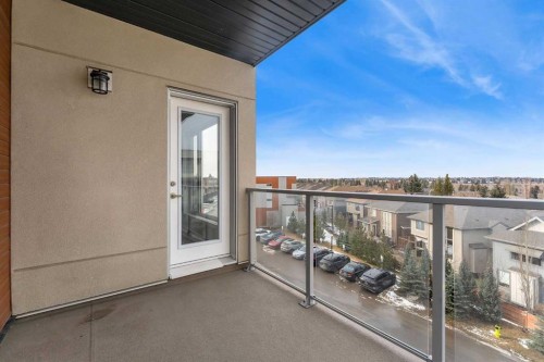 301-71 Shawnee Common Sw, Calgary, AB - Outdoor With Balcony With View With Exterior