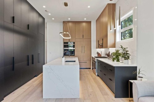 809 Drury Avenue Ne, Calgary, AB - Indoor Photo Showing Kitchen With Upgraded Kitchen