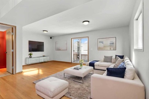 173 Martin Crossing Crescent Ne, Calgary, AB - Indoor Photo Showing Living Room