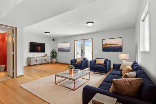 173 Martin Crossing Crescent Ne, Calgary, AB - Indoor Photo Showing Living Room