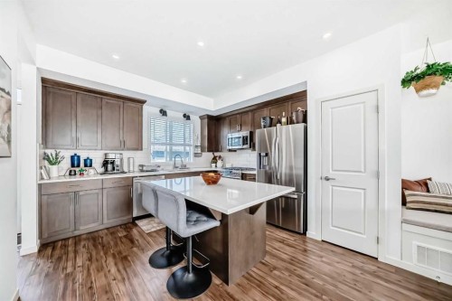 59 Wolf Hollow Way Se, Calgary, AB - Indoor Photo Showing Kitchen With Stainless Steel Kitchen