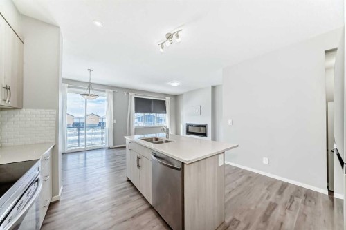 224 Carringham Way Nw, Calgary, AB - Indoor Photo Showing Kitchen With Double Sink With Upgraded Kitchen