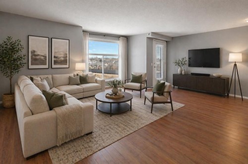 2429-700 Willowbrook Road Nw, Airdrie, AB - Indoor Photo Showing Living Room