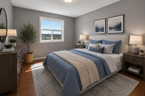 2429-700 Willowbrook Road Nw, Airdrie, AB - Indoor Photo Showing Bedroom