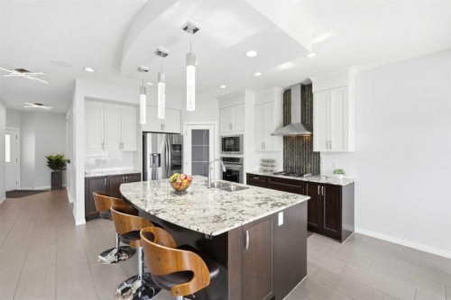 83 Nolanfield Court Nw, Calgary, AB - Indoor Photo Showing Kitchen With Double Sink With Upgraded Kitchen