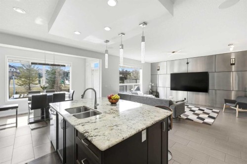 83 Nolanfield Court Nw, Calgary, AB - Indoor Photo Showing Kitchen With Double Sink With Upgraded Kitchen