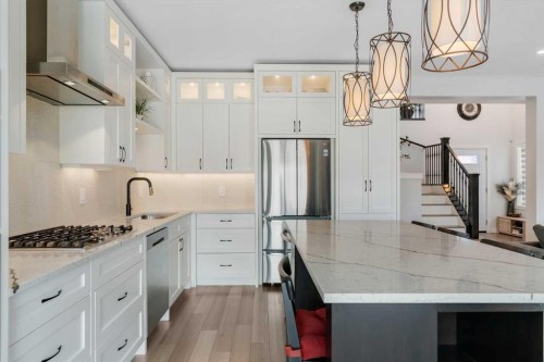 143 Cranfield Circle Se, Calgary, AB - Indoor Photo Showing Kitchen With Upgraded Kitchen