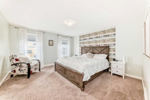 98 Mahogany Way Se, Calgary, AB - Indoor Photo Showing Bedroom
