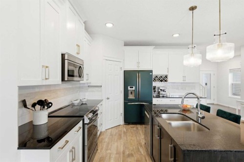 62 Walden Court Se, Calgary, AB - Indoor Photo Showing Kitchen With Double Sink With Upgraded Kitchen