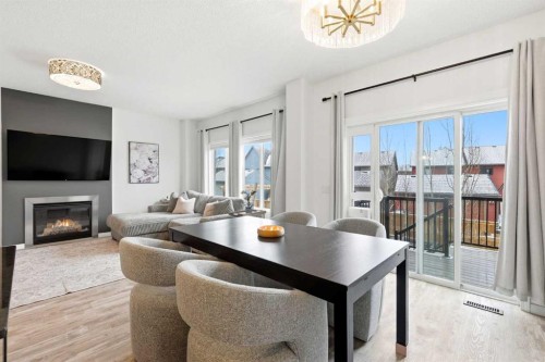 62 Walden Court Se, Calgary, AB - Indoor With Fireplace
