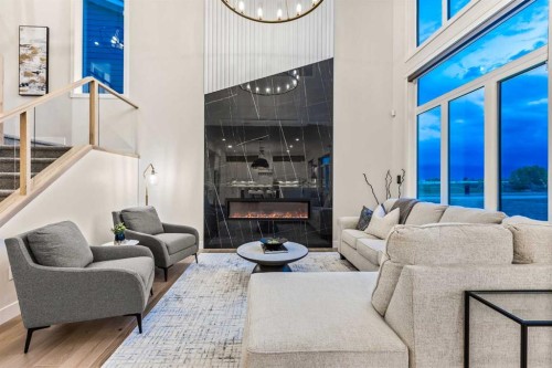 112 South Shore View, Chestermere, AB - Indoor Photo Showing Living Room