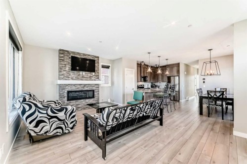 75 Howse Rise Ne, Calgary, AB - Indoor With Fireplace