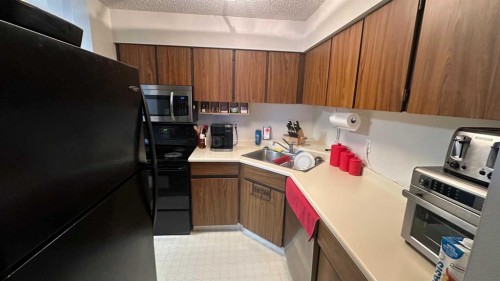 308-8403 Fairmount Drive Se, Calgary, AB - Indoor Photo Showing Kitchen