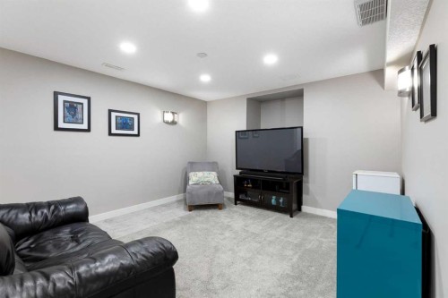 106 Shawnee Place Sw, Calgary, AB - Indoor Photo Showing Basement