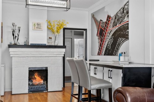 2130 20 Avenue, Bowden, AB - Indoor With Fireplace