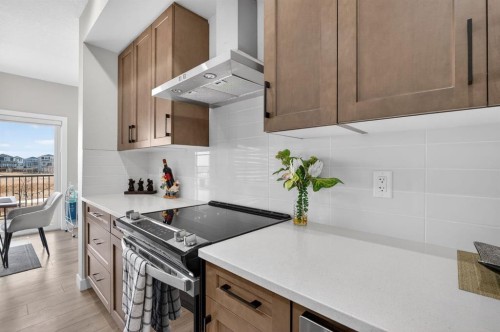 12 Cornerbrook Cove Ne, Calgary, AB - Indoor Photo Showing Kitchen With Upgraded Kitchen