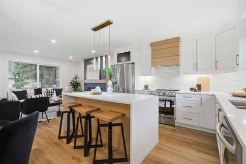 9407 Allison Drive Se, Calgary, AB - Indoor Photo Showing Kitchen With Upgraded Kitchen