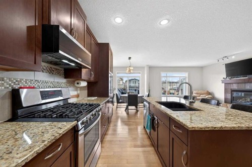 64 Panton Link Nw, Calgary, AB - Indoor Photo Showing Kitchen With Double Sink With Upgraded Kitchen