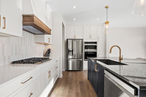 66 Savoy Landing Se, Calgary, AB - Indoor Photo Showing Kitchen With Upgraded Kitchen