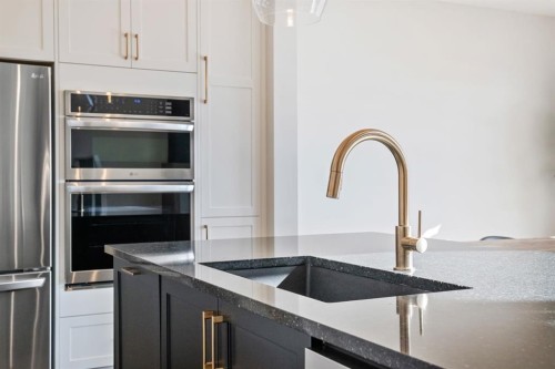 66 Savoy Landing Se, Calgary, AB - Indoor Photo Showing Kitchen With Upgraded Kitchen