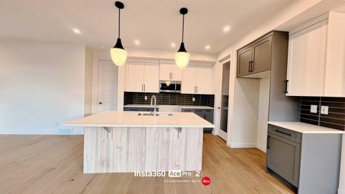 277 Waterford Way, Chestermere, AB - Indoor Photo Showing Kitchen With Double Sink