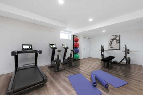 307 Hamptons Mews Nw, Calgary, AB - Indoor Photo Showing Gym Room