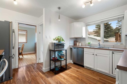 4823 Waverley Drive Sw, Calgary, AB - Indoor Photo Showing Kitchen With Double Sink