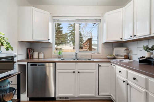 4823 Waverley Drive Sw, Calgary, AB - Indoor Photo Showing Kitchen With Double Sink