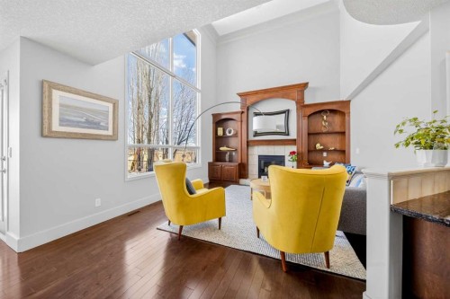 46 Discovery Ridge Road Sw, Calgary, AB - Indoor With Fireplace