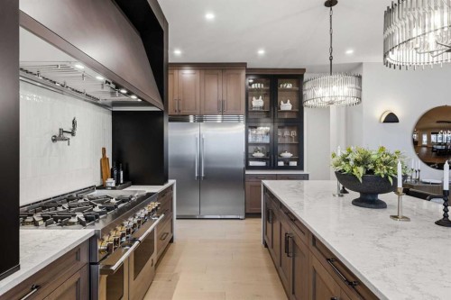 53 Watermark Crescent, Rural Rocky View County, AB - Indoor Photo Showing Kitchen With Upgraded Kitchen